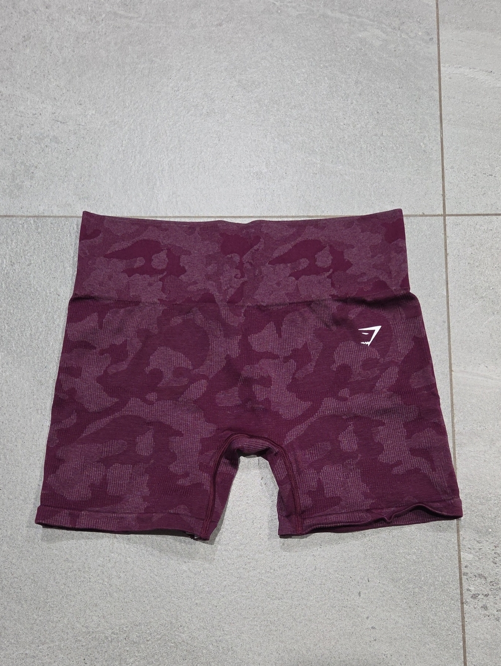 Gymshark High-Rise Seamless Pink Camo Shorts